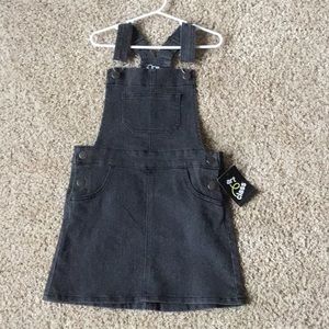 Art Class black denim coverall dress
